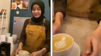 Pesan Coffee Latte Langsung Diaduk di Depan Barista, Perubahan Ekspresinya Disorot