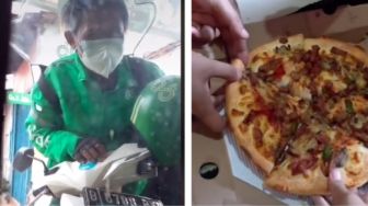 Ojol Bawa Pulang Pizza Pemberian Customer, Anak Langsung Ngevlog Bikin Warganet Mewek