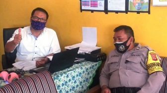 Cek PTM, Bhabinkamtibmas Polsek Kapetakan Sambangi SDN 2 Dukuh