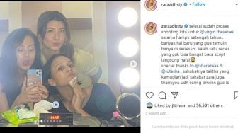 Netizen Cemas, Adhisty Zara Bagikan Foto Hampir Berciuman Bibir dengan Shaloom Razade