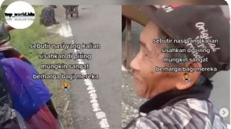 Pungut Butiran Beras yang Tercecer di Jalanan, Aksi Kakek Bertopi Ini Bikin Warganet Mewek