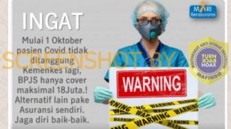 Cek Fakta: Benarkah Mulai 1 Oktober Pasien Covid-19 Tidak Ditanggung Kemenkes?