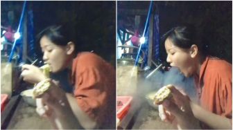 Viral Wanita Semburkan Asap Panas Saat Makan Mie, Videonya Ditonton Sampai 12 Juta Kali