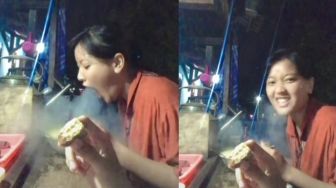 Viral Mulut Perempuan Keluar Asap Habis Makan Mie, Netizen: Dosa-dosanya Keluar