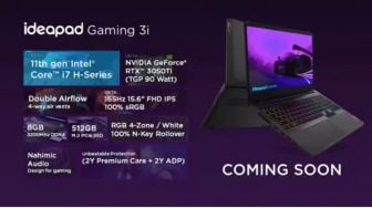 Keren! Lenovo Perkenalkan IdeaPad Gaming 3i dengan Prosesor Intel Gen-11