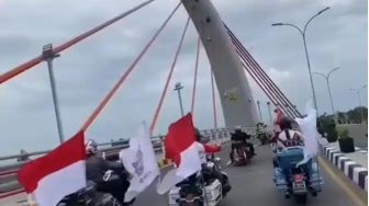 Viral Rombongan Moge Dikawal Polisi Konvoi di Jembatan Sei Alalak, Ini Kata Polda Kalsel