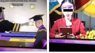 Ngakak! Ikut Wisuda Virtual, Pria Syok Lihat Dirinya Berubah Jadi Sosok Ini