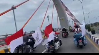 Viral! Beredar Video Wali Kota Ibu Sina Konvoi Moge Melintas Jembatan Sel Alalak