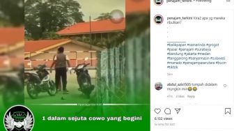 Viral, Diduga Pasangan Sedang Cekcok, Si Cowok Tampar Diri Sendiri Hingga Duduk Jongkok