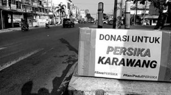 Viral Fans Persika Karawang Minta Donasi di Jalanan, Klub Lagi Krisis Uang