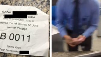 Pria Setor Tunai Sampai  Bikin 5 Teller Kerepotan, Jumlah Uangnya Bikin Warganet Halu