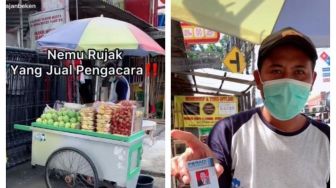 Viral Pedagang Rujak Mengaku Pengacara, Netizen: Jangan-jangan Intel