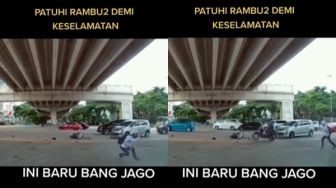 Viral Video Bang Jago Ditabrak Mobil, Aksi Pas Bangkit Bikin Syok Bukan Kepalang