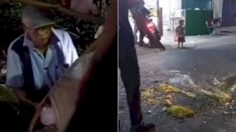 Tega, Bapak Penjual Mie Goreng Ditabrak Lari, Daganganya Berserakan di Jalan