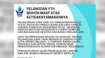 Pompa PDAM Padang Meledak Disambar Petir, Pasokan Air ke Sejumlah Wilayah Berkurang