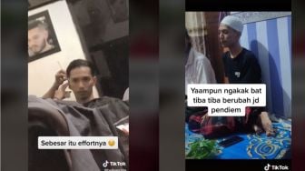 Pria Ini Rela Potong Rambut Gondrongnya Demi ke Rumah Pacar