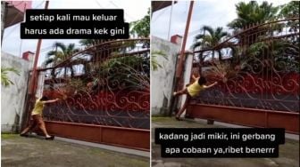 Viral Video Cewek Kesulitan Buka Pagar Kosan, Warganet Sampai Ikut Ngeden