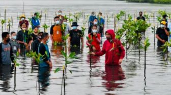 Cemplung ke Air Laut Setinggi Pinggang, Presiden Jokowi Hanya Dikawal Dua Paspampres