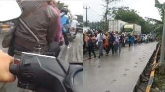 Viral Jalan Baru Dicor Langsung Diinjak-injak dan Dilewati Motor, Netizen Auto Mengutuk