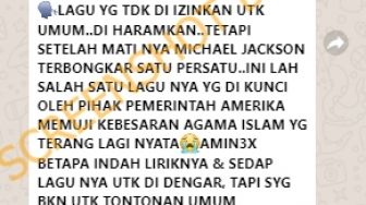 CEK FAKTA: Lagu Michael Jackson Ini Diharamkan AS karena Memuji Kebesaran Islam, Benarkah?