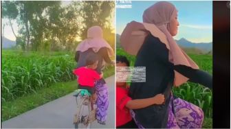 Boncengin Anak Kecil Naik Sepeda, Posisi Kaki yang Dibonceng Jadi Sorotan