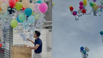 Youtuber Terbangkan Uang Rp34 Juta dengan Puluhan Balon, Warganet: Lebih Baik Bersedekah