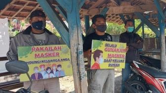 Tukang Ojek di Majalengka Ikut Sosialisasikan Disiplin Penerapan Prokes