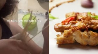 Viral Sekte Baru Cara Makan Sate, Netizen: Anda Orang dari Planet Mana Woi!