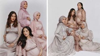 9 Momen Lesti Kejora Pemotretan Maternity Bareng The Bumils, Bongkar Rahasia Ranjang