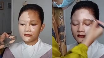 Viral Makeup Artist Ini Merias Apa Cat Tembok? Hasil Akhirnya Begini, Netizen Bereaksi