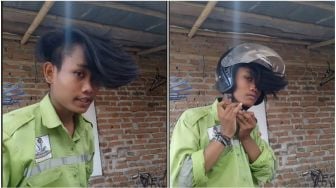 Viral Pria Bagikan Tutorial Pakai Helm Tanpa Merusak Poni Badai, Ditonton 12 Juta Kali