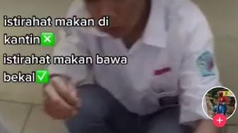 Siswa Bawa Bekal Lauknya Tak Terduga, Publik: Semoga Teman Sebangkunya Enggak Tepar