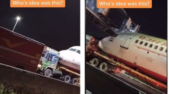 Viral di TikTok Pesawat Airbus Nyangkut di Jembatan Penyebrangan, Ini Kejadian Sebenarnya