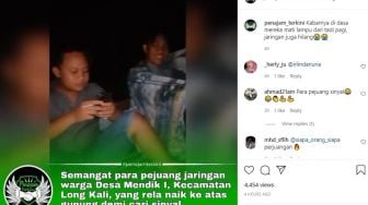 Miris, Mati Listrik dari Pagi-Malam, Perjuangan Warga Paser Cari Sinyal saat Banjir Viral