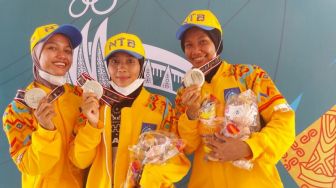 Atlet Panjat Tebing NTB Nurul Iqamah Sabet Emas Kedua PON Papua