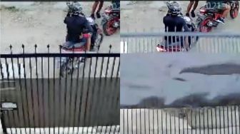 Viral Pria Naik Motor Ketiban Pagar Rumah, Video Ditonton 22 Juta Kali