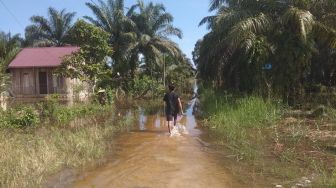 Dapat Kiriman Air dari Long Kali, Dua Desa di Kecamatan Babulu di PPU Terendam Banjir
