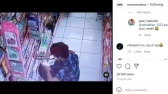 Heboh, Diduga Mencuri, Pria Ini Tak Sadar Aksinya Terekam CCTV, Warganet: Konten?