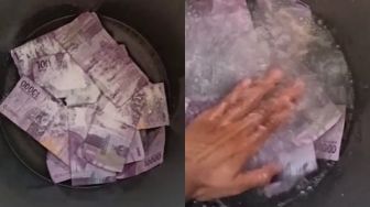 Viral Cewek Rendam Uang Pakai Deterjen, Publik: The Real Pencucian Uang