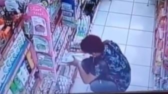 Viral Seorang Pria Nyolong Banyak Skincare di Minimarket, Warganet Auto Geleng-geleng