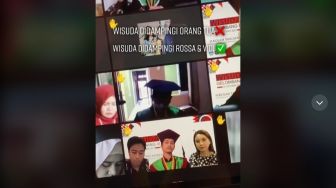 Bukan Orang Tua, Viral Wisudawan Didampingi Vidi Aldiano dan Rossa