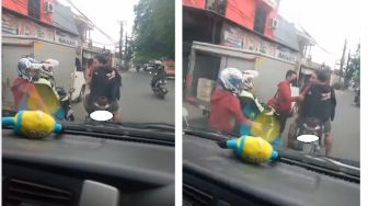 Viral Pemotor Arogan Tak Pakai Helm Halangi Laju Ambulans, Publik Geram Lihatnya