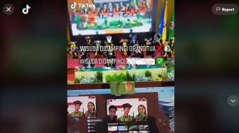 Tak Bersama Orang Tua, Pendamping Wisuda Online Pria ini DIsorot: Bukan Orang Biasa