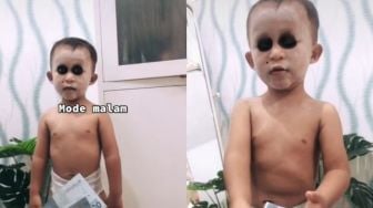 Viral Bocah Didandani Mirip Tuyul, Tingkahnya Bikin Warganet Ngakak