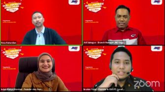 JNE Yogyakarta Gelar Goll..Aborasi Bisnis Online, Jadi Wadah Tukar Pikiran Pegiat UKM