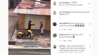 Viral! Dua Sejoli Berantem di Pinggir Jalan, Nasib Si Cewek yang Ditinggal Pergi Jadi Sorotan