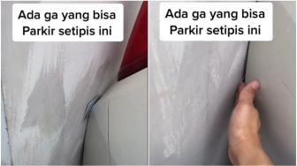 Pria Pamer Skill Parkir Mobil Tingkat Dewa, Cuma Kartu ATM yang Bisa Lewat