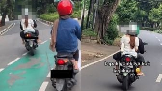 Viral Helm Penumpang Ojol Bikin Salfok: Berasa Lihat Alat Dapur Terbang