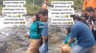 Viral Ibu Teriak Pilu di Pinggir Sungai, Anak Tenggelam 4 Hari Belum Ketemu