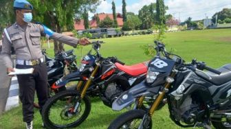 8 Motor Anggota Polisi Terjaring Razia, Tidak Punya Kaca Spion Hingga Plat Nomor